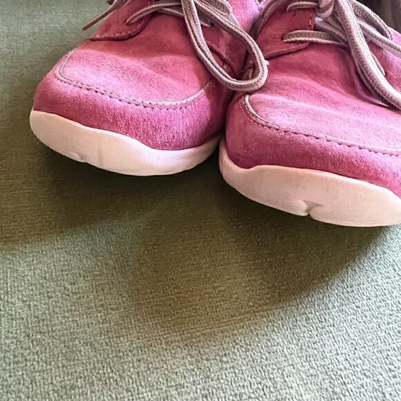 CLARKS Women's Lace Up Pink Arbor Topaz Boat Deck Comfort Shoes Size 7 - Picture 6 of 12